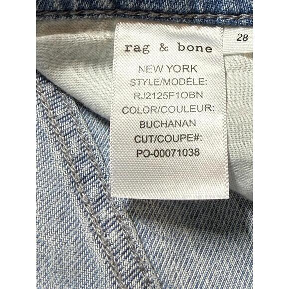 NWT Rag & Bone Jeans Womens 28 Blue Denim Annie Wide Leg Ankle USA Made $248 - Picture 12 of 16